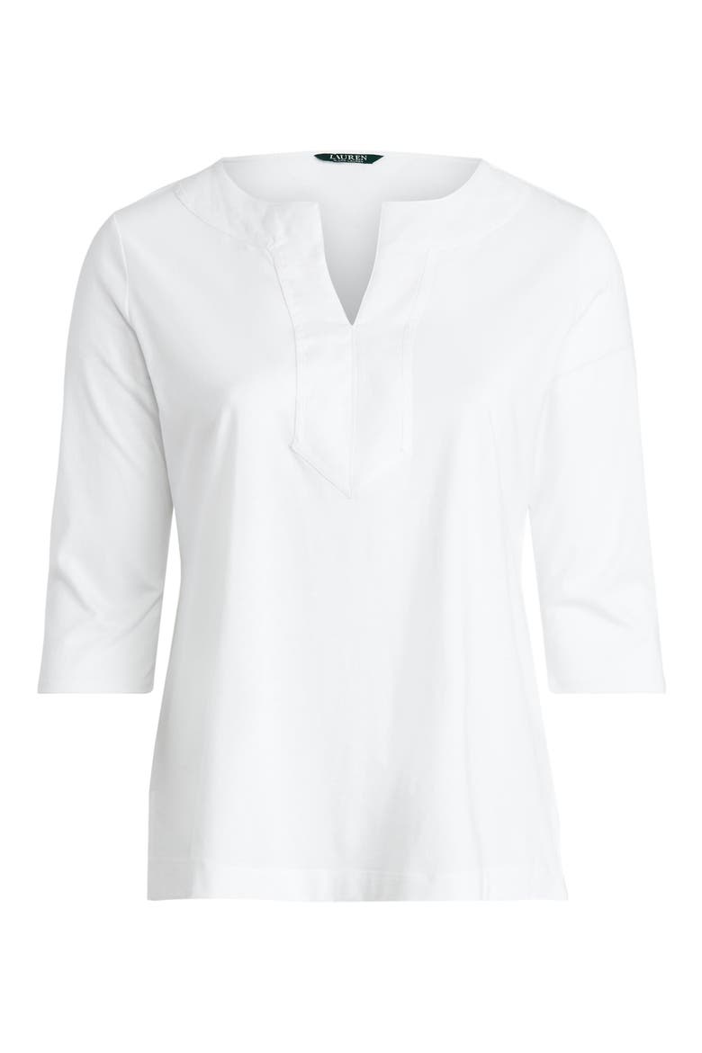 Split Neck Tunic, Alternate, color, WHITE