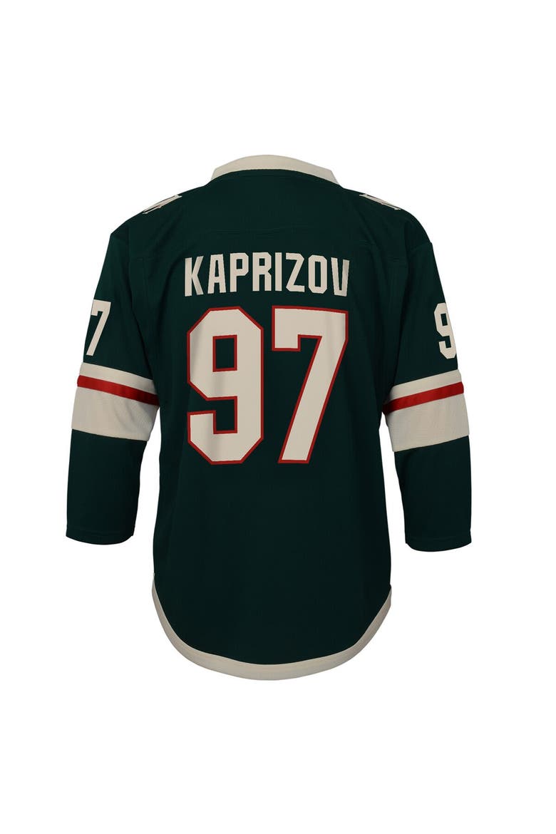 Youth Kirill Kaprizov Green Minnesota Wild Home Replica Player Jersey, Alternate, color, Green