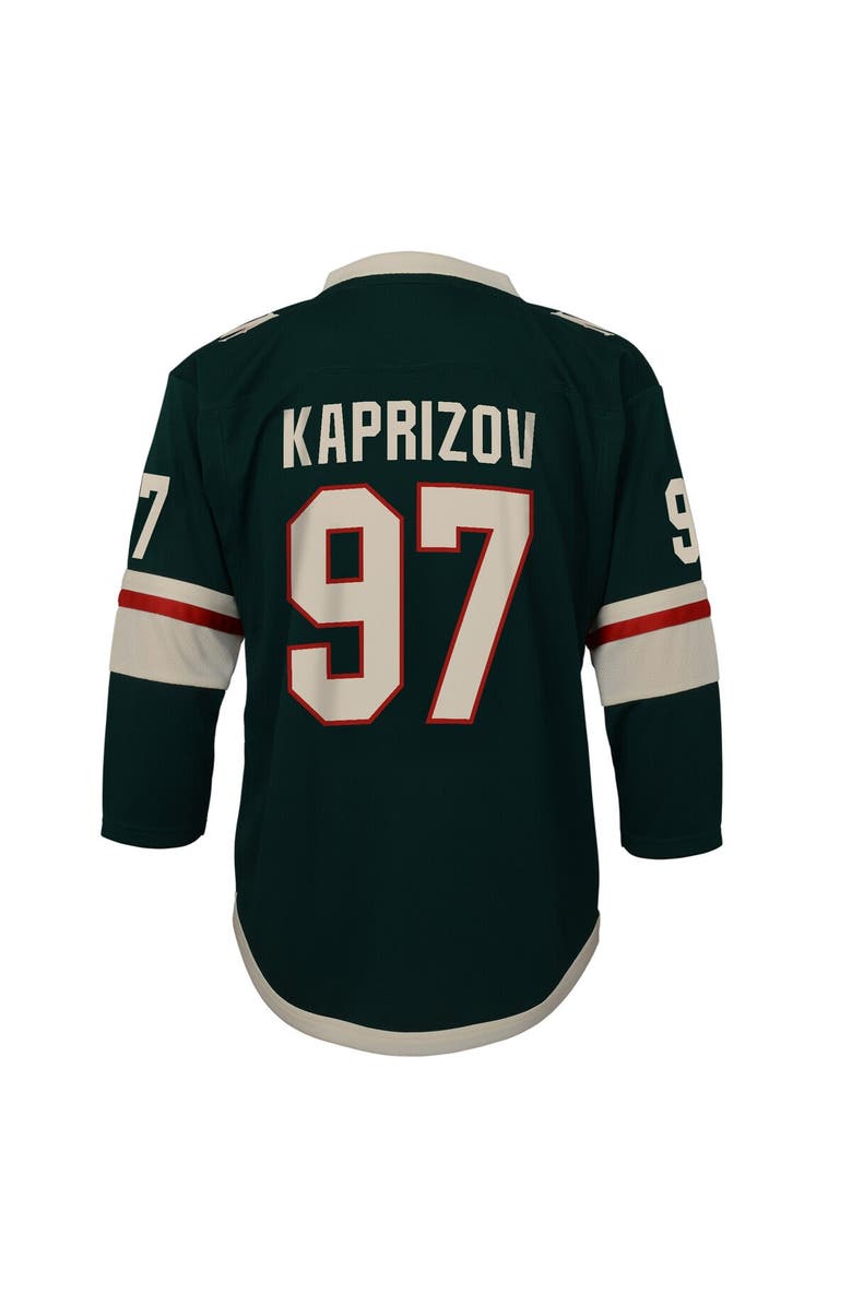 Outerstuff Youth Kirill Kaprizov Green Minnesota Wild Home Replica Player Jersey, Alternate, color, Green