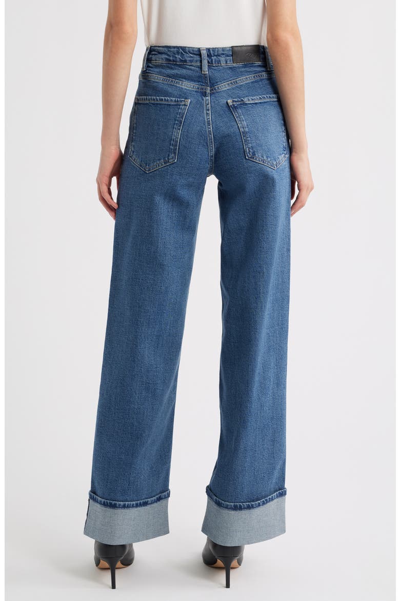 Getty Cuffed High Waist Wide Leg Jeans, Alternate, color, RICH INDIGO CUFFED