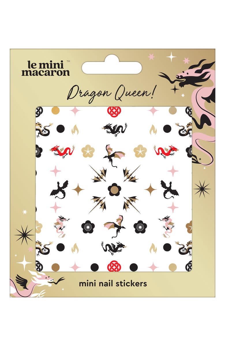 Le Mini Macaron Dragon Queen Nail Stickers, Main, color, 