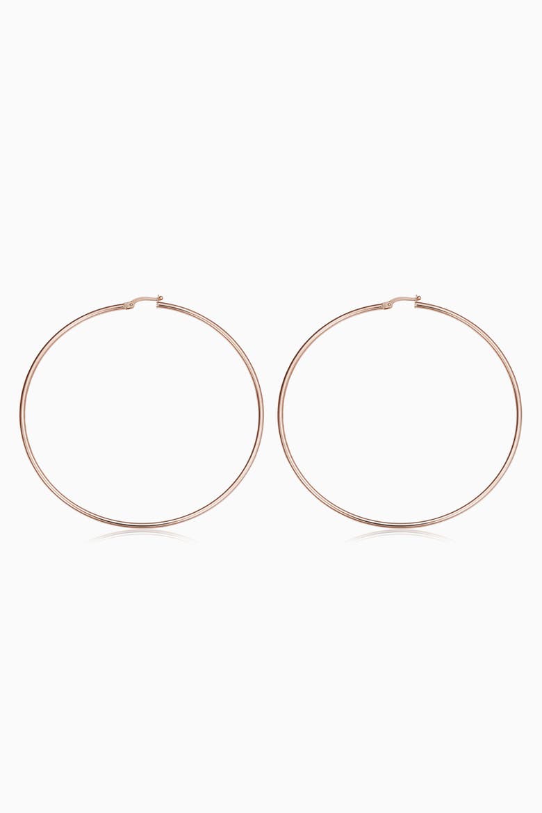 14K Gold Everything Oversized Hoop Earrings, Alternate, color, Rose Gold