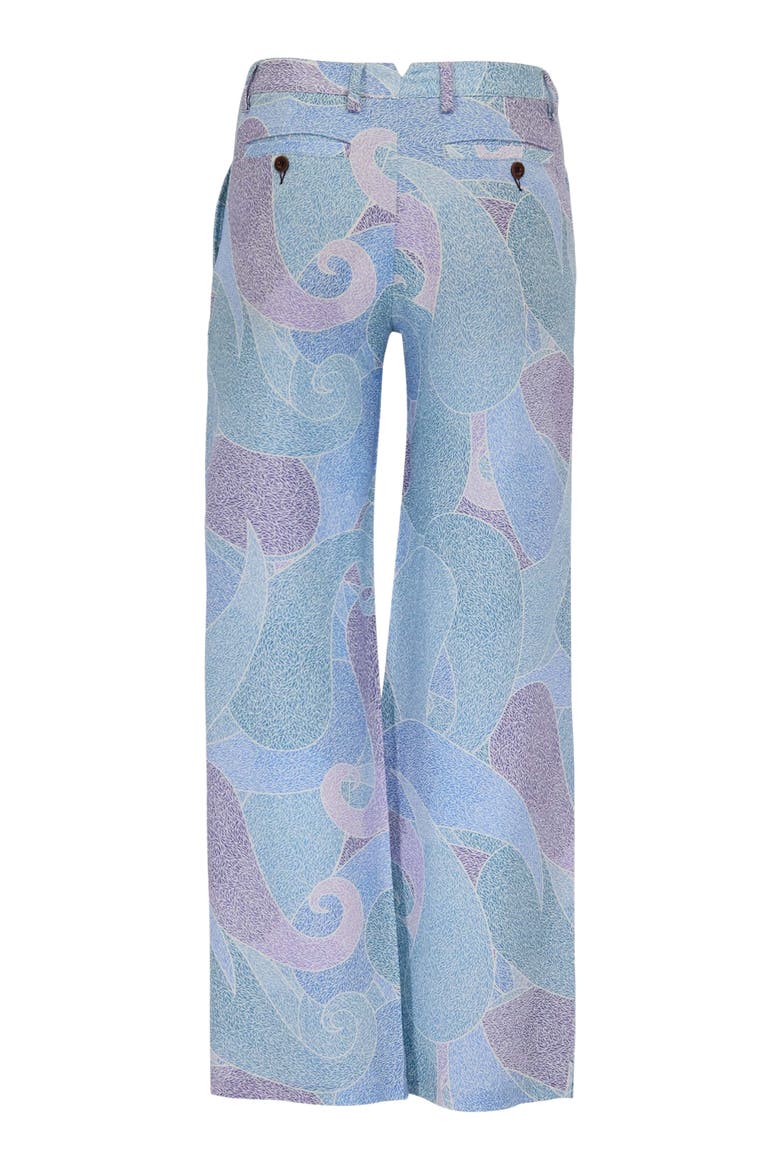 Grain Paisley Womens Wool Wide-leg Pant, Alternate, color, GRAIN PAISLEY TEAL