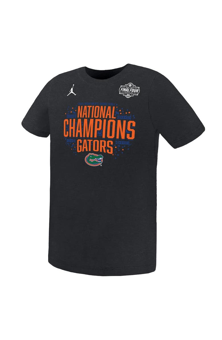 Jordan Brand Preschool Jordan Brand  Black Florida Gators 2025 NCAA Men's Basketball National Champions Locker Room T-Shirt, Main, color, 