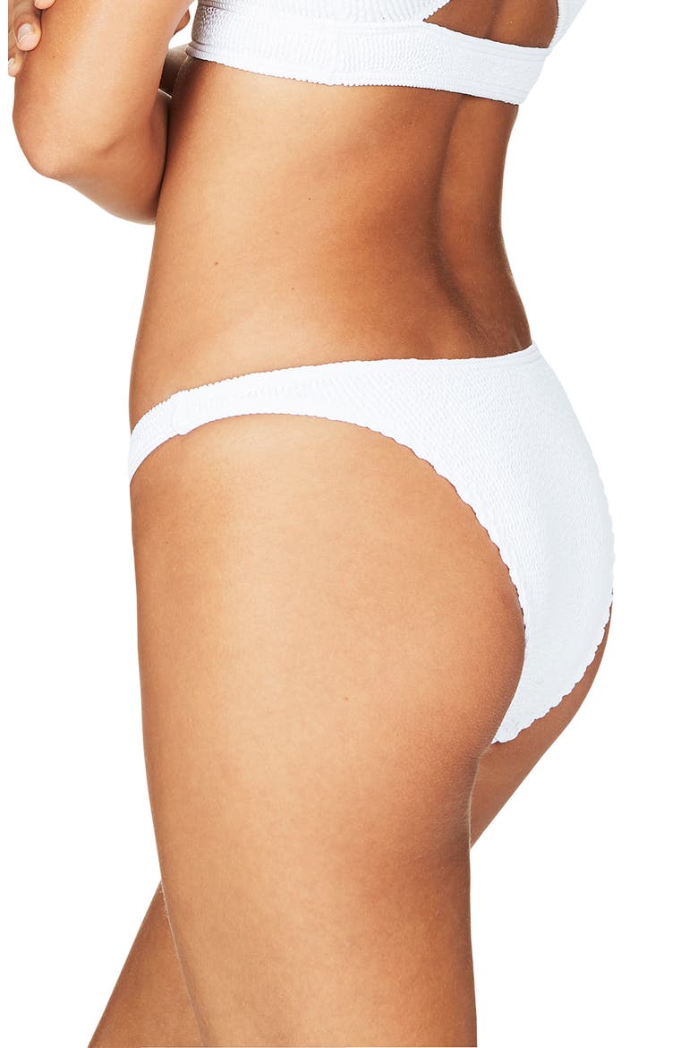 BOUND by Bond-Eye The Scene High-Cut Ribbed Bikini Bottoms, Alternate, color, OPTIC WHITE