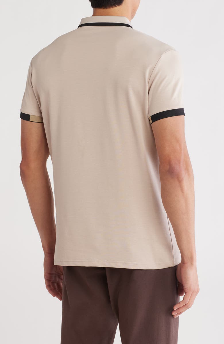 T.R. PREMIUM Slim Fit Stretch Polo, Alternate, color, Stone