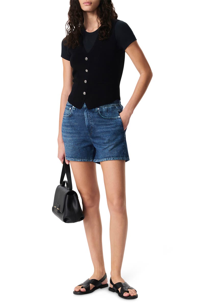 rag & bone Miramar Cotton Terry Walking Shorts, Alternate, color, Senec