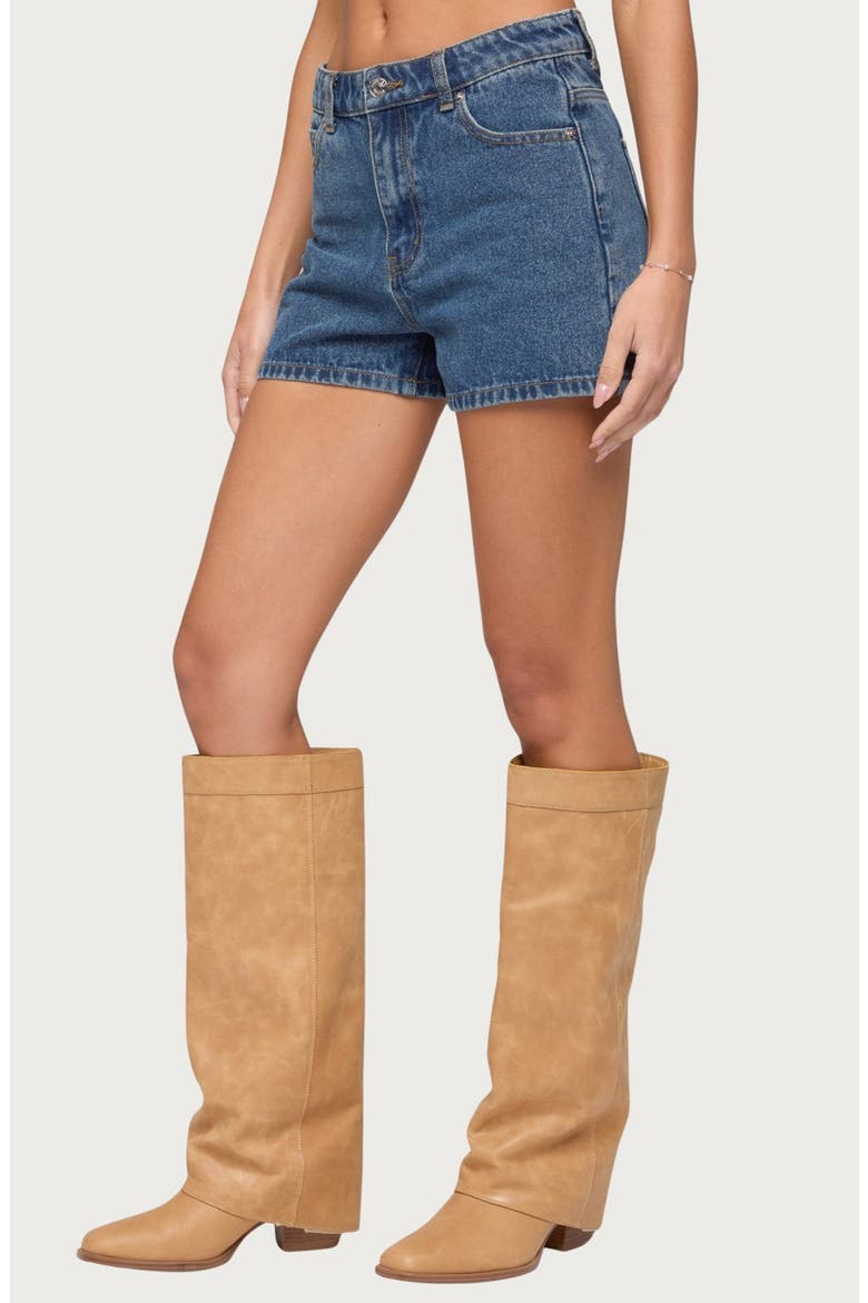 Milena Denim Shorts, Alternate, color, BLUE-WASHED