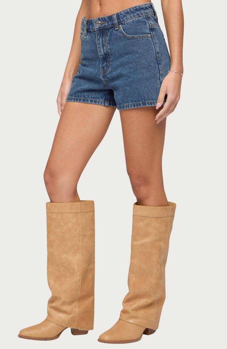 EDIKTED Milena Denim Shorts, Alternate, color, 