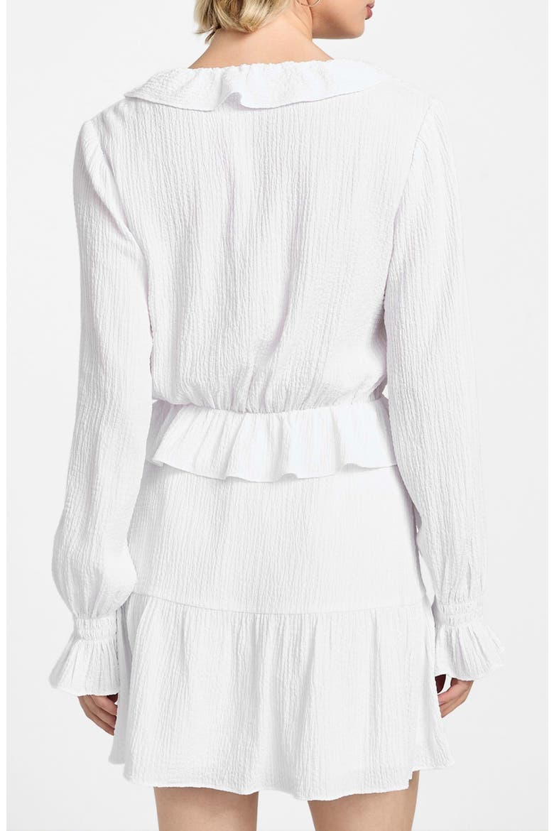 Shaelo Long Sleeve Button-Up Crop Top, Alternate, color, WHITE