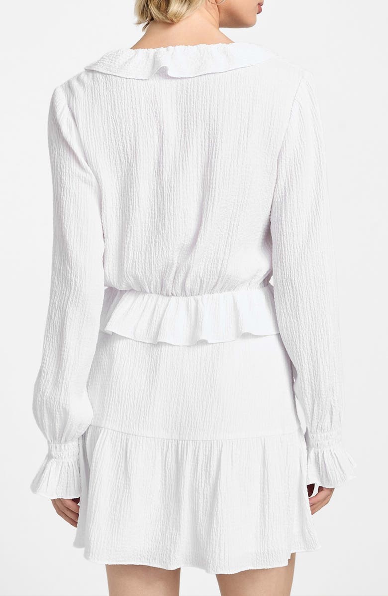 GUESS Shaelo Long Sleeve Button-Up Crop Top, Alternate, color,