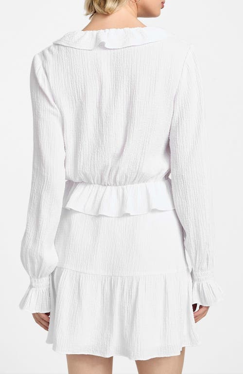 Guess Shaelo Long Sleeve Button-up Crop Top