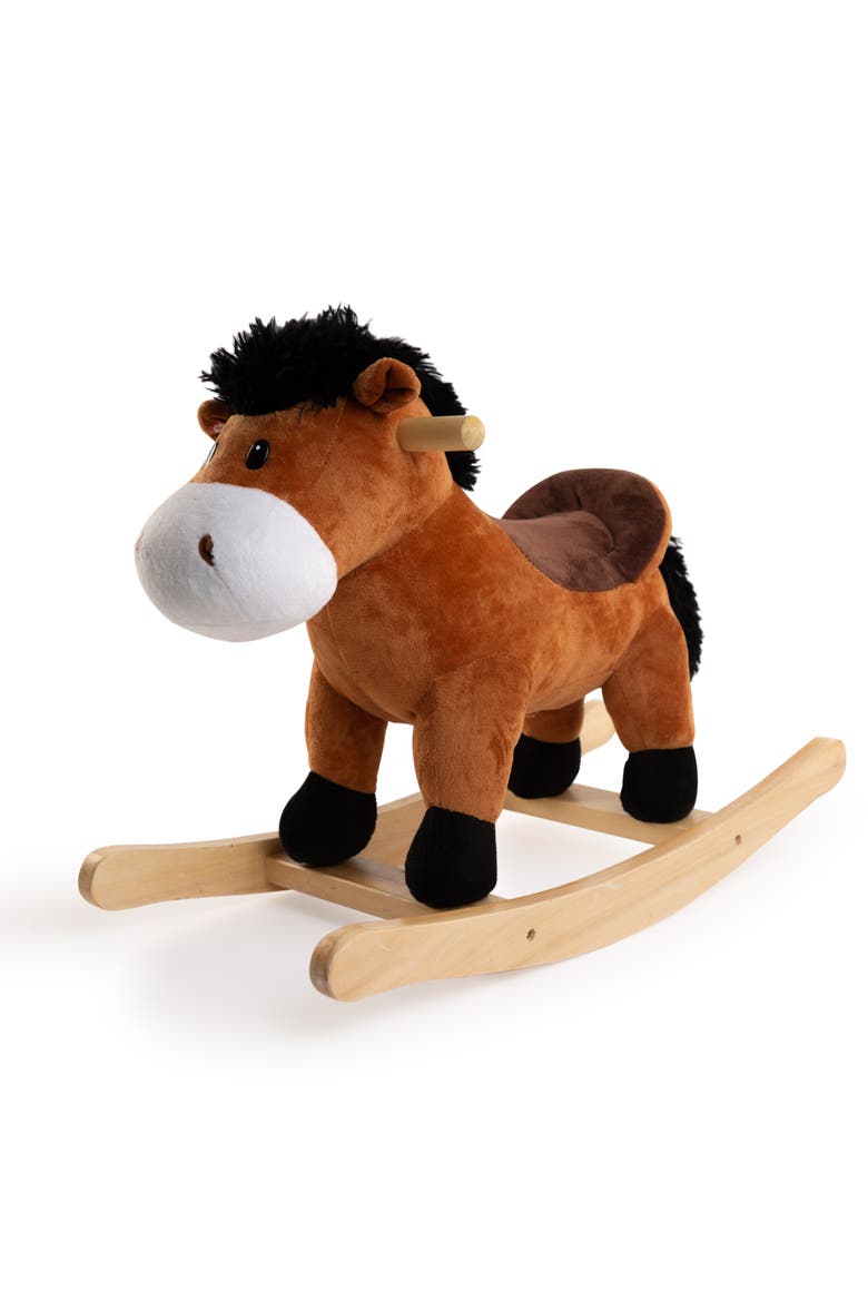 Rocking Brown Horse with Sound, Alternate, color, Multicolored