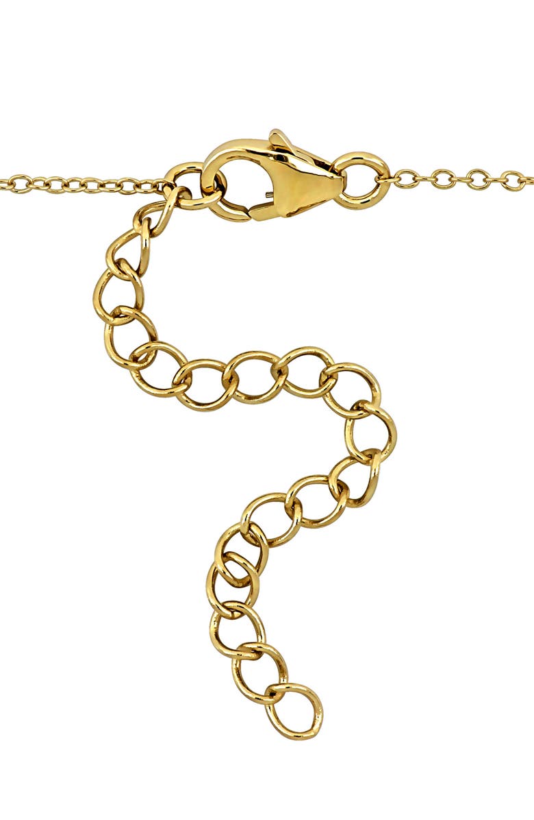 DELMAR Cubic Zirconia Smile Pendant Necklace, Alternate, color, Gold