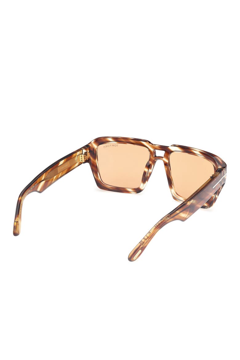 Icon 56mm Navigator Sunglasses, Alternate, color, STRIPED BROWN YELLOW/ ORANGE