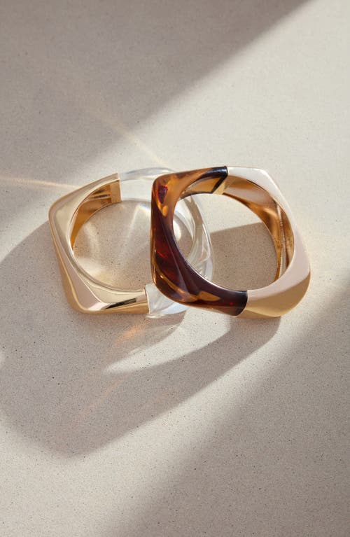 St. Moran Chunky Mixed Media Bangle In Brown