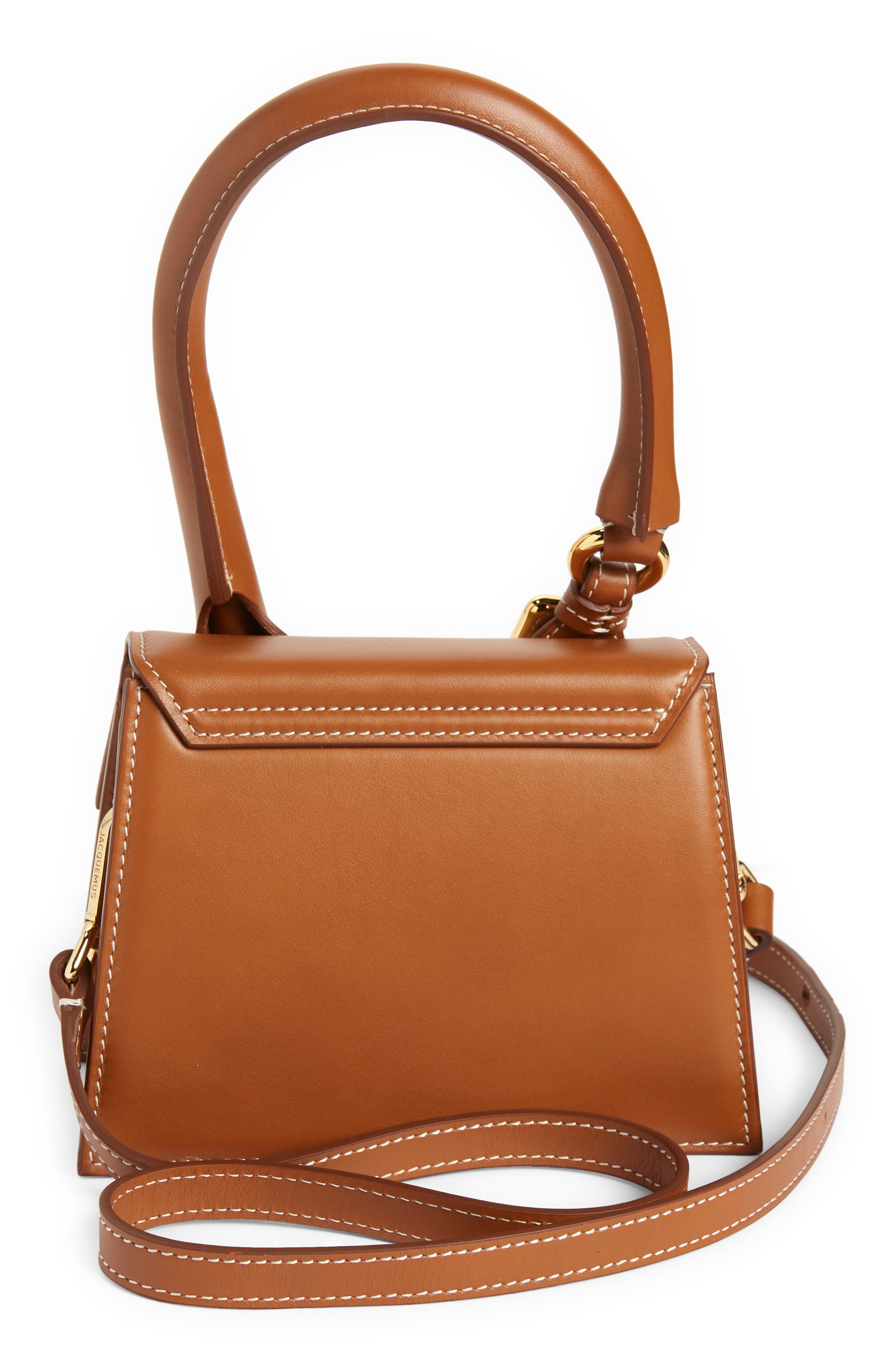 Jacquemus Le Chiquito Moyen Buckle Leather Top Handle Bag, Alternate, color, 