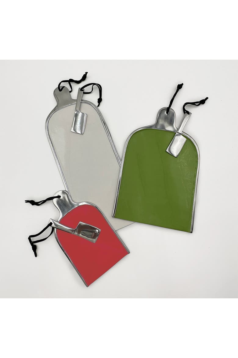 Cheese Paddle with Knife Set, Alternate, color, Snow