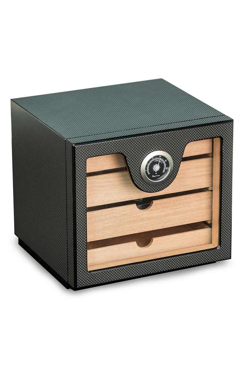 Bey-Berk Matte Finish Cedar Cigar Humidor, Main, color, 