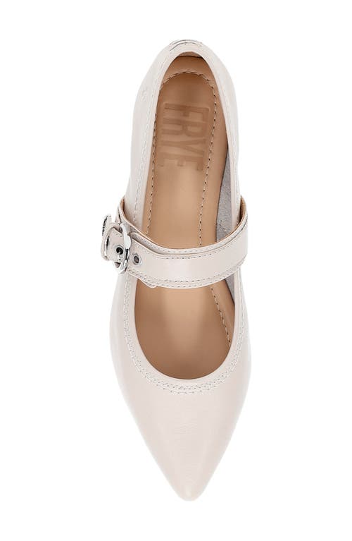 Frye Heather Leather Mary Jane Ballerina Flats In Ivory