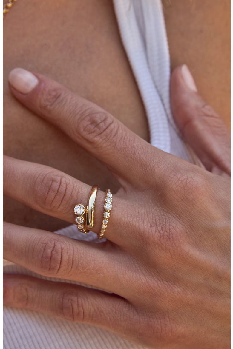 Bezel Diamonds 14k Gold Diamond Bypass Ring, Alternate, color, 14K YELLOW GOLD