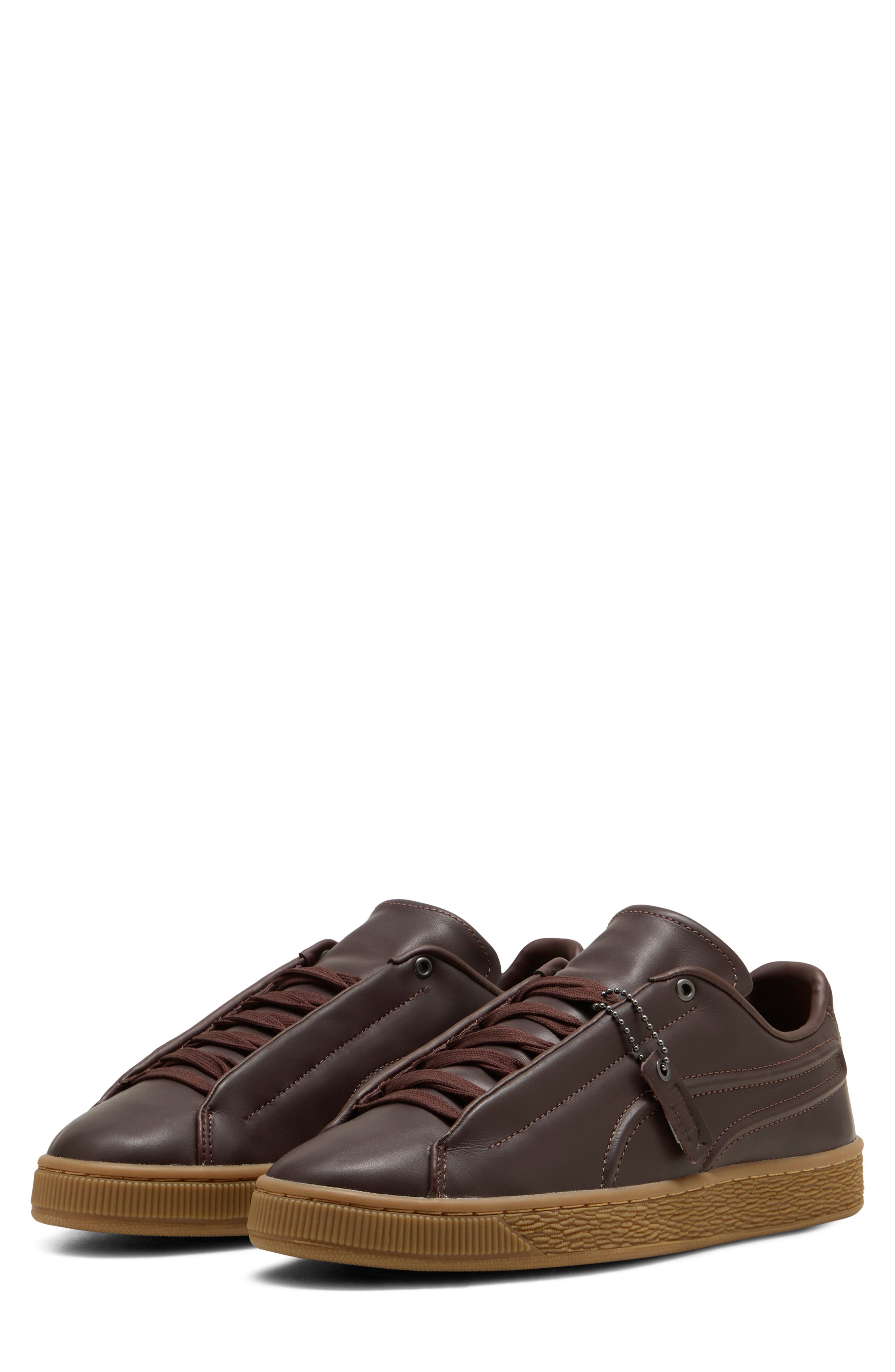 Suede Modern Leather Sneaker, Main, color, CHOCOLATE FONDUE/ GUM