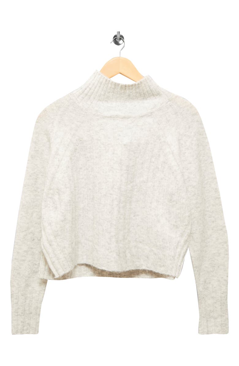 Topshop Rib Crop Turtleneck Sweater, Alternate, color,