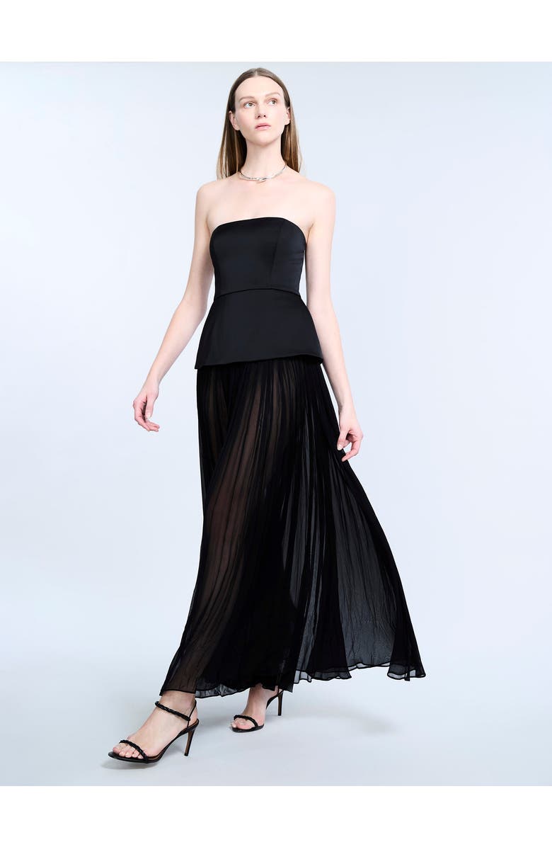 BCBGMAXAZRIA Strapless Peplum Gown, Alternate, color, 