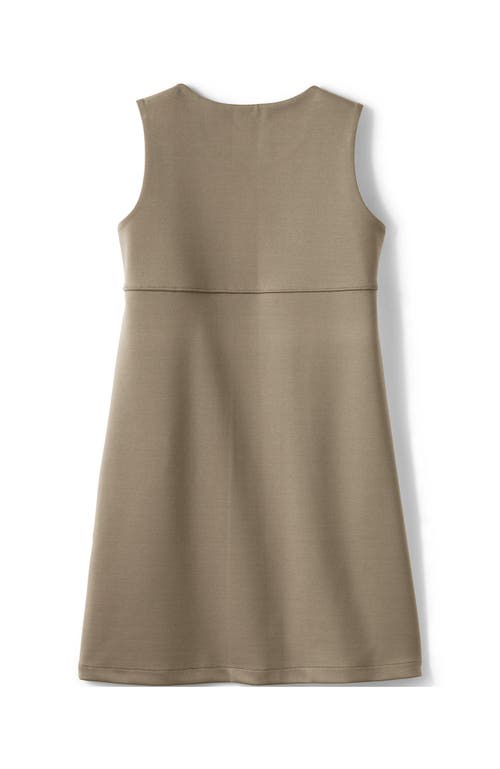 Lands' End Girls Ponte Pleat Jumper In Khaki