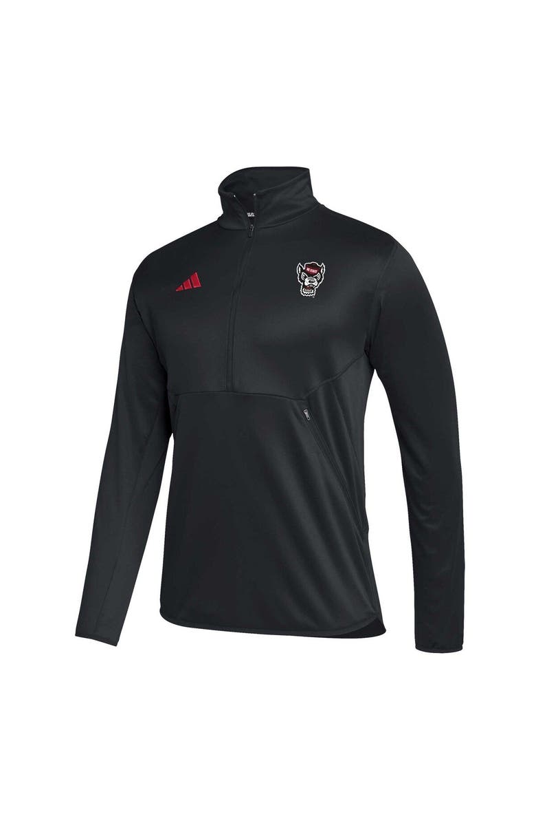 adidas Men's adidas Black NC State Wolfpack 2023 Sideline AEROREADY Half-Zip Top, Alternate, color, 