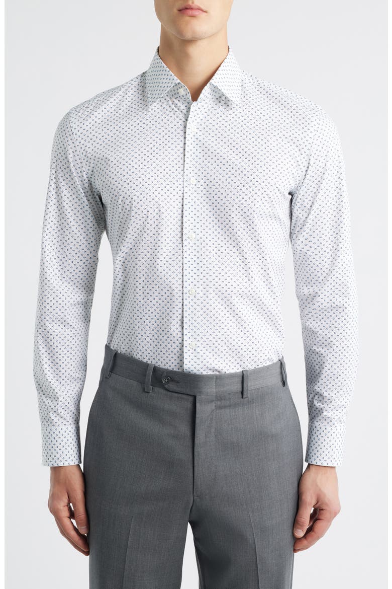 Hank Kent Slim Fit Stretch Cotton Dresss Shirt, Main, color, LIGHT/ PASTEL BLUE