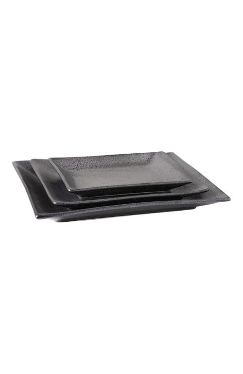 Stone Lain Valencia Porcelain 3-piece Serving Plate Set In Gray