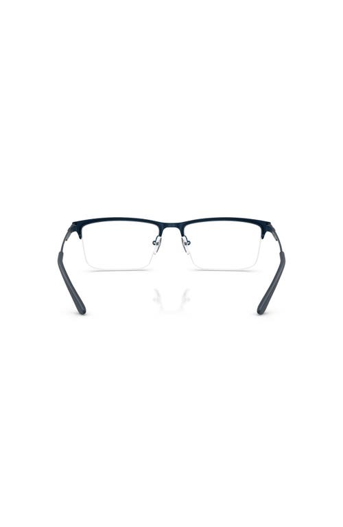Emporio Armani 57mm Rectangle Optical Glasses In Blue