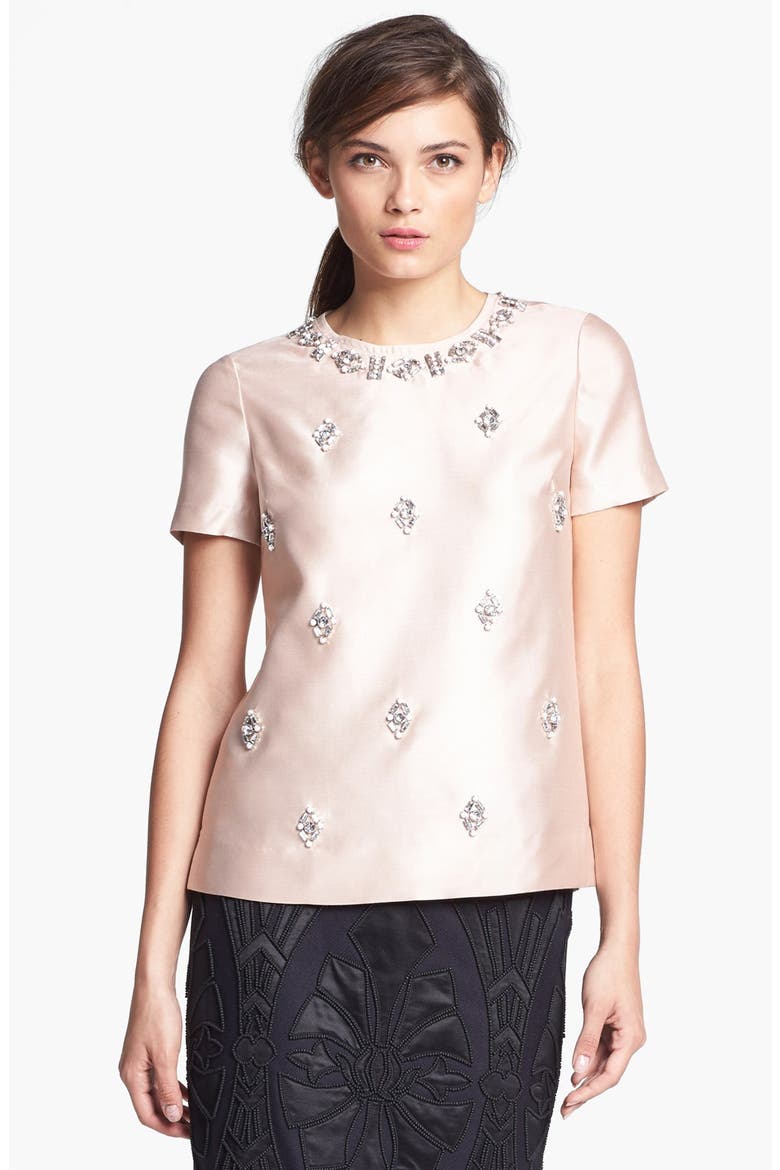 'Vesper' Silk Top, Main, color, BLUSH CHAMPAGNE
