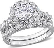 DELMAR Set of 2 Lab-Created Moissanite Rings