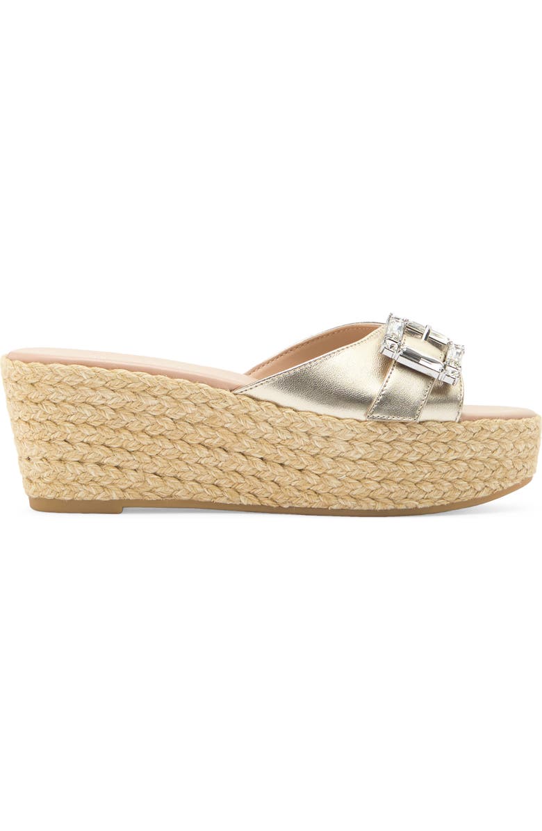 Stuart Weitzman June 75 Wedge Slide Sandal, Alternate, color, Platino