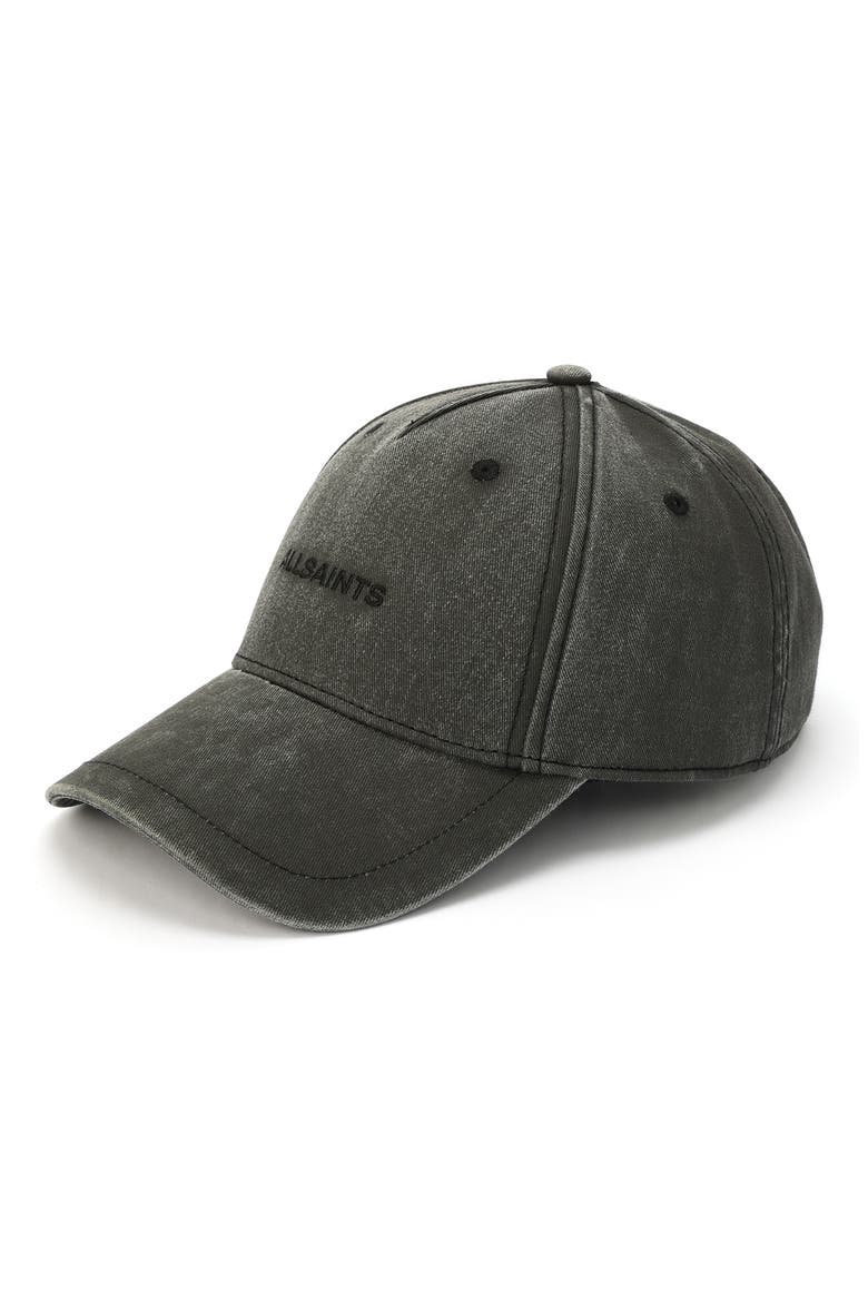 Embroidered Logo Baseball Cap, Main, color, WASHED BLACK