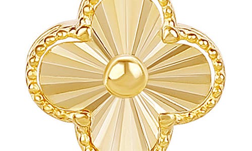 Shymi Mini Fluted Clover Stud Earrings In Gold