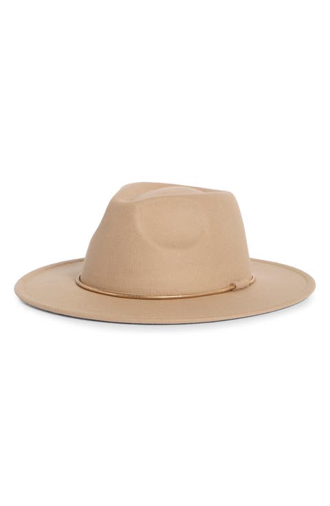 Chain Trim Felt Adjustable Fedora