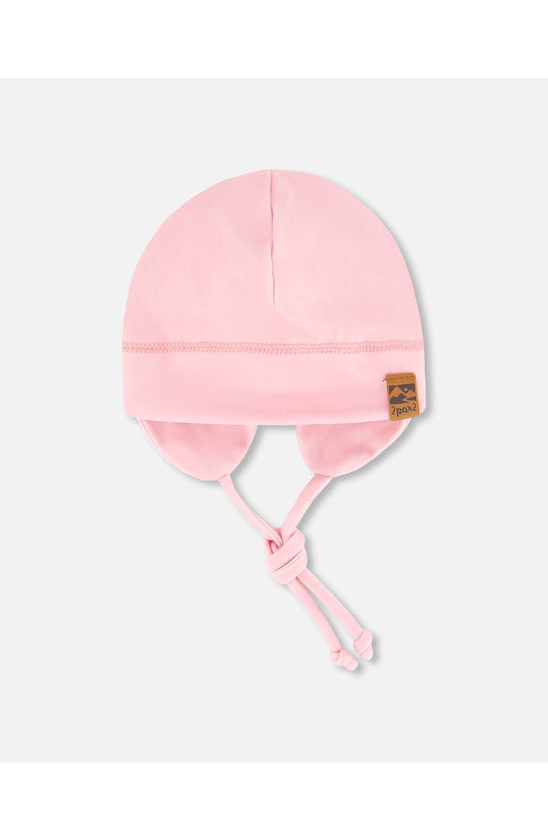 Deux par Deux Baby Girl's Baby Printed Mid-Season One-Piece Outerwear With Hat Pink, Black, And Flowers, Alternate, color, Pink, Black, And Flowers