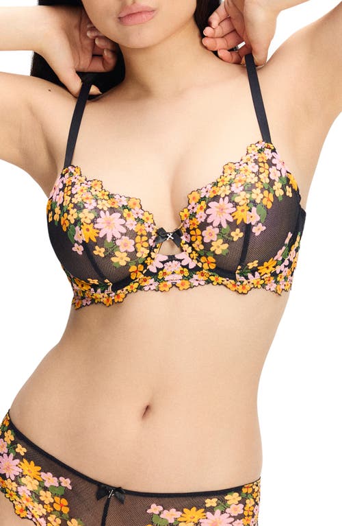 Savage X Fenty Wonderfleur Lace Unlined Demi Bra In Brown