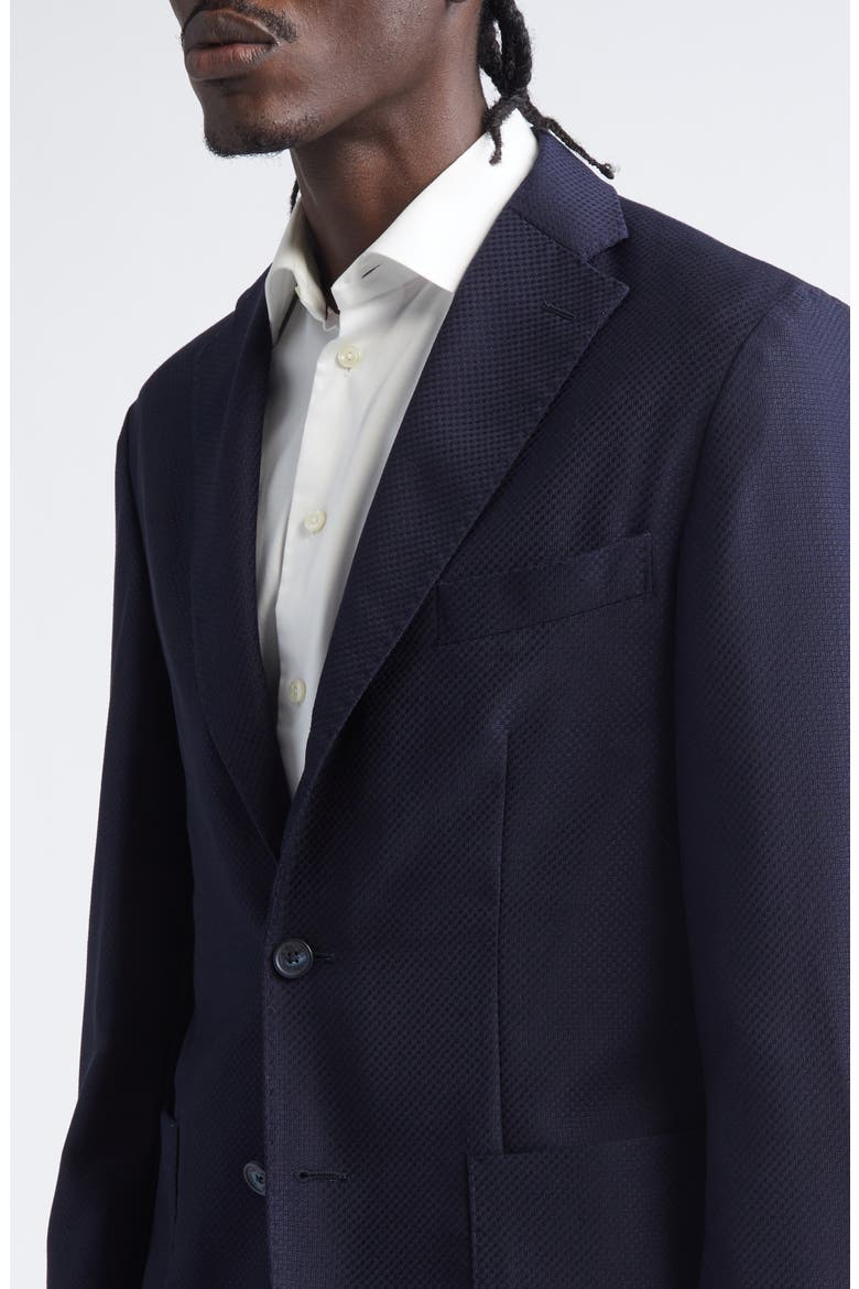 Navy Textured Knit Wool Sport Coat, Alternate, color, NAVY