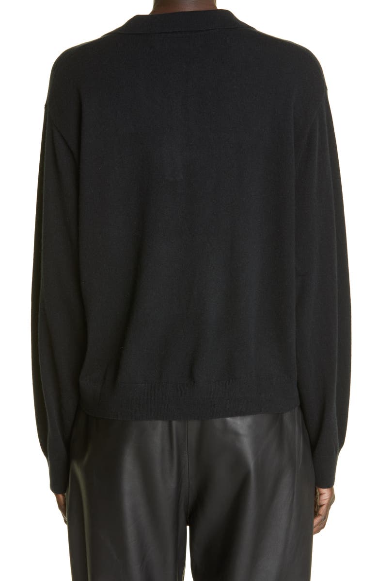 arch4 Oxford Baby Goat Cashmere Long Sleeve Polo, Alternate, color, 