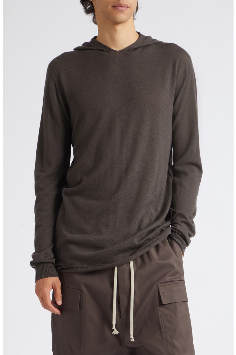 Oversize Hooded Wool Sweater, Main, color, DARK DUST