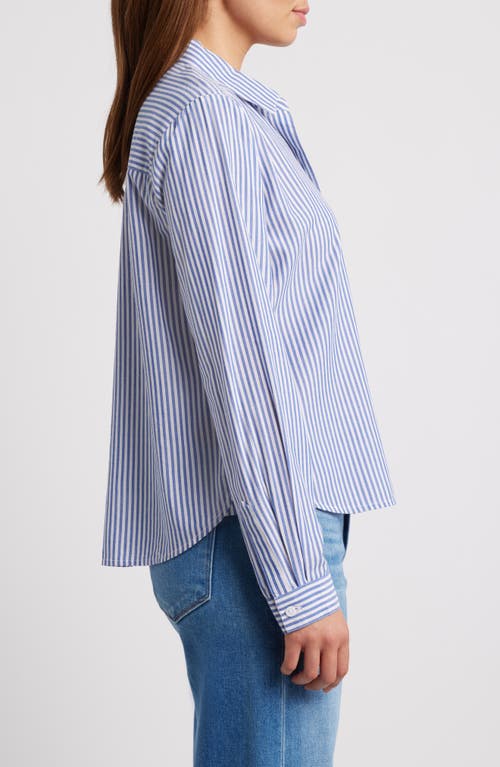 BEACHLUNCHLOUNGE BEACHLUNCHLOUNGE CANDY STRIPE COTTON BLEND BUTTON-UP SHIRT