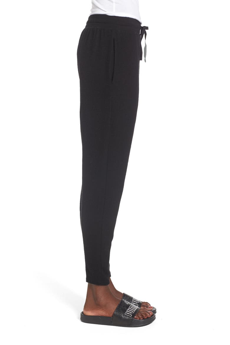 Hacci Knit Joggers, Alternate, color, BLACK