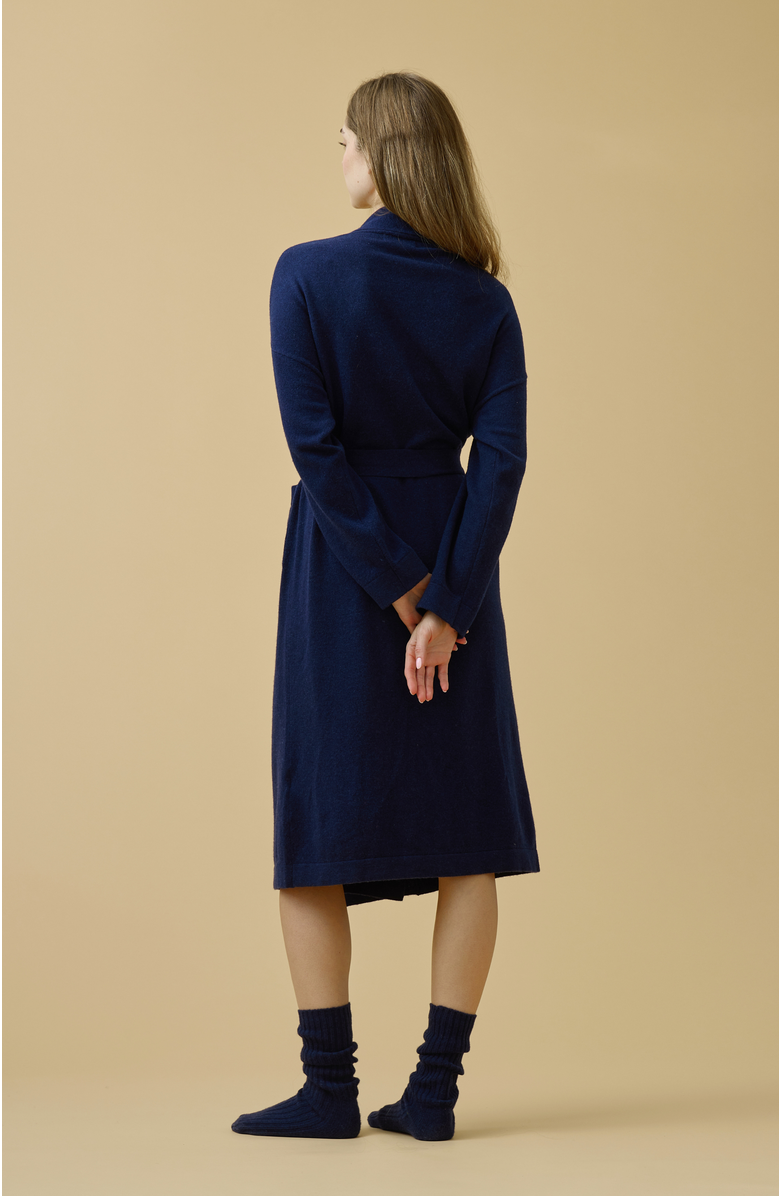 KIP Pure Cashmere Long Robe Bundle, Alternate, color, Midnight Blue