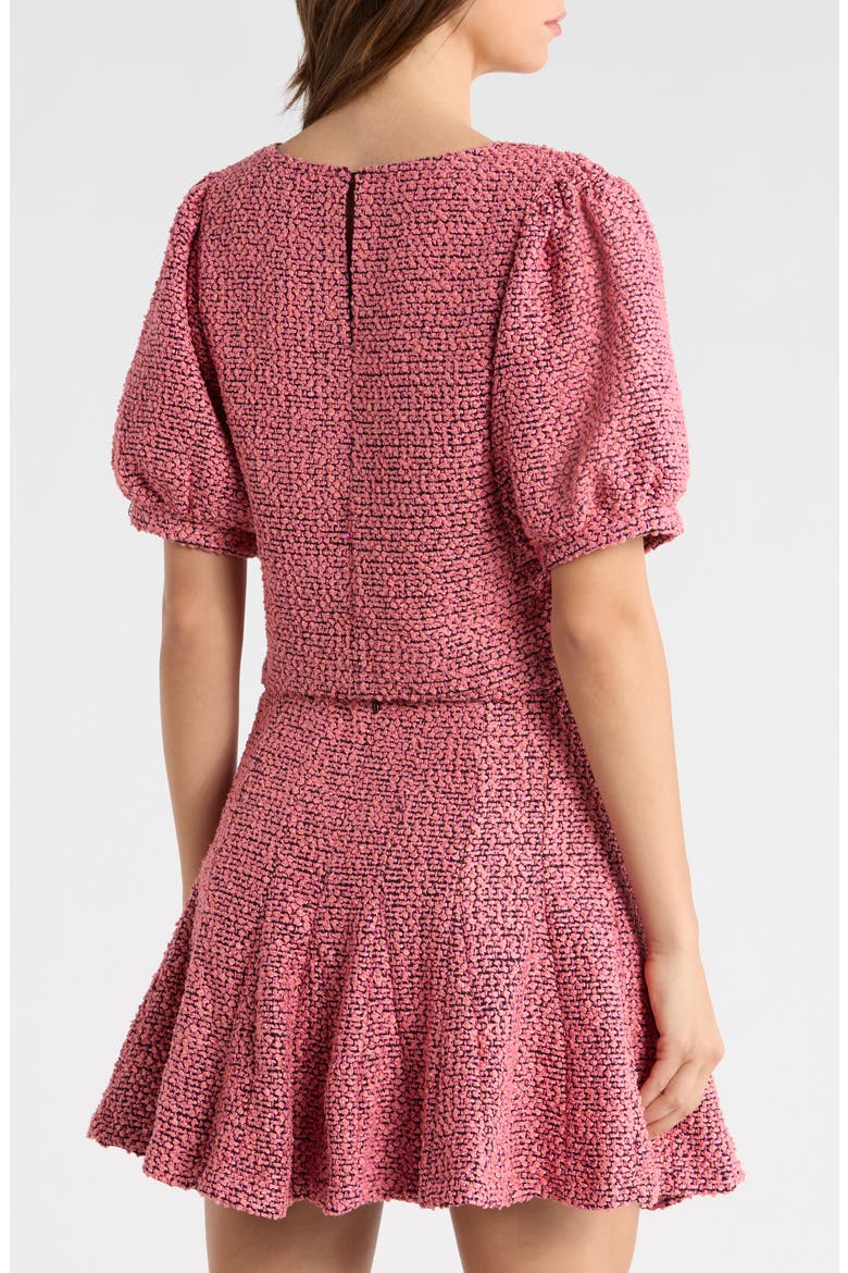 Crop Tweed Top, Alternate, color, CORAL-MUL