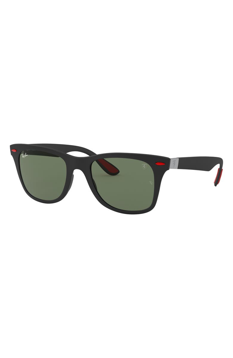 Ray-Ban x Scuderia Ferrari 52mm Square Sunglasses, Alternate, color, Matte Black