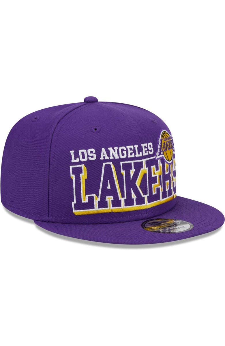 New Era Men's New Era Purple Los Angeles Lakers Gameday 59FIFTY Snapback Hat, Alternate, color, Purple